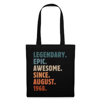 1968 August Vintage Birthday Gift - Tote Bag - black - Front