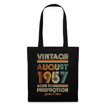 Vintage Aged To Perfection August 1957 - Tote Bag - black - Front