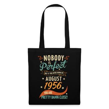 Personne n’est parfait né en août 1956 - Sac en tissu - noir - Devant