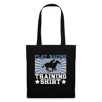 Chemise d’entraînement de course plate - Courses de chevaux - Sac en tissu - noir - Devant