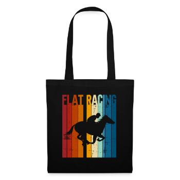 Course de plat - Courses de chevaux Cavaliers d’équitation - Sac en tissu - noir - Devant