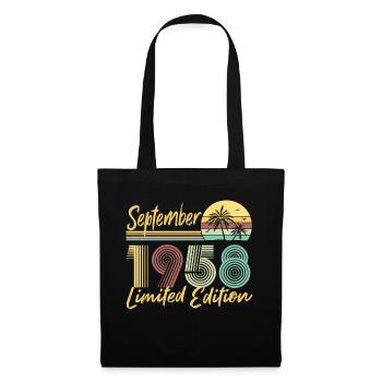 Septembre 1958 Cadeau d’anniversaire en édition limitée - Sac en tissu - noir - Devant