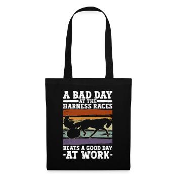 Trotting Horse Racing Trot Horse Trotter - Sac en tissu - noir - Devant