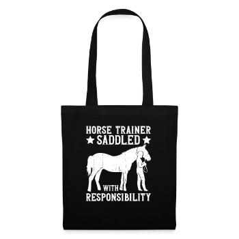 Accablé de responsabilités - Horse Trainer Riding - Sac en tissu - noir - Devant