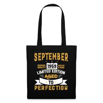 Anniversaire Septembre 1959 né Vintage - Sac en tissu - noir - Devant