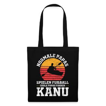 Kanurennsport Kanusport Sport Kanu Papa Vater - Stoffbeutel - Schwarz - Vorne