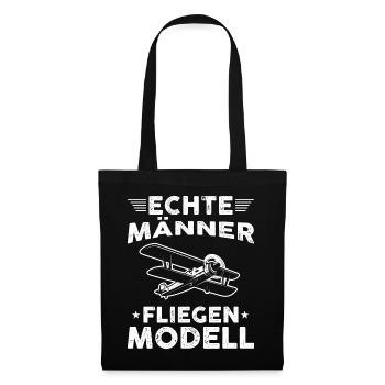 Modellfliegen | Männer Geschenkidee Modellflug - Stoffbeutel - Schwarz - Vorne