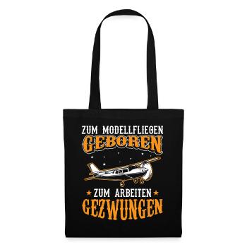 Modellflug Modellfliegen - Stoffbeutel - Schwarz - Vorne