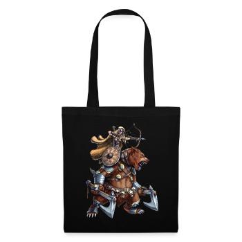 Guerrier viking nordique - Sac en tissu - noir - Devant