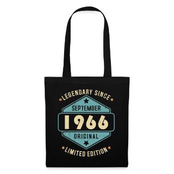 Septembre 1966 Vintage Retro Anniversaire - Sac en tissu - noir - Devant