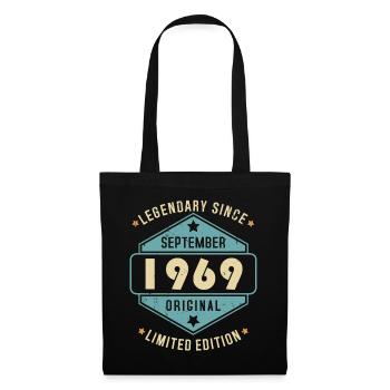 Septembre 1969 Vintage Retro Anniversaire - Sac en tissu - noir - Devant