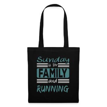 Sunday is for family and Running saying - Tote Bag - black - Front