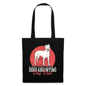 Dogo Argentino Papa Chien Propriétaire Cadeau - Sac en tissu - noir - Devant