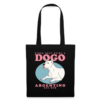 Dogo Argentino Maman Chien Propriétaire Cadeau - Sac en tissu - noir - Devant