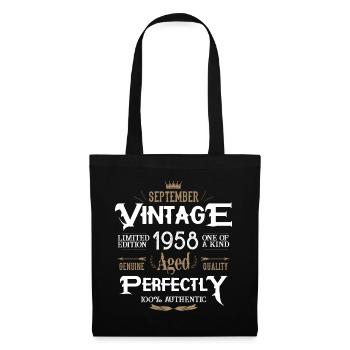 Septembre 1958 naissance Légendes anniversaire - Sac en tissu - noir - Devant
