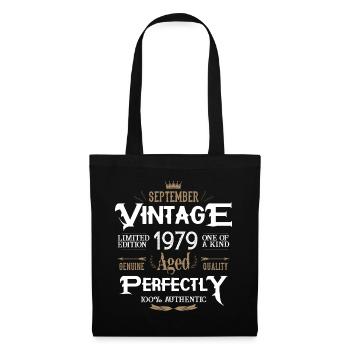 Septembre 1979 naissance Legends Birthday - Sac en tissu - noir - Devant