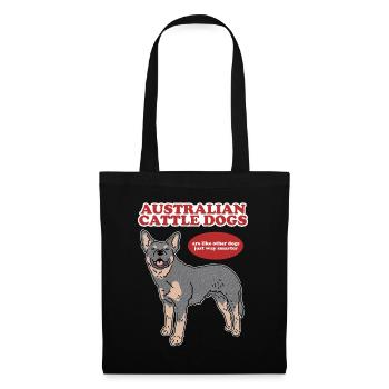 Cadeau de propriétaire de chien de bétail australien - Sac en tissu - noir - Devant