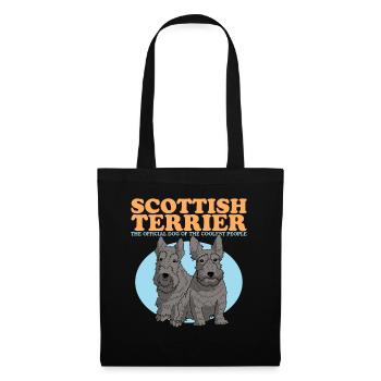chiens terriers écossais | Cadeau de propriétaire de chien - Sac en tissu - noir - Devant