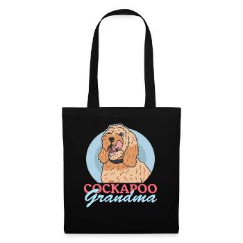 Cockapoo Grandma Hundebesitzer Hunde Geschenk - Stoffbeutel - Schwarz - Vorne