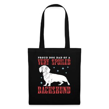 Teckel Papa Teckel Chien Propriétaire Cadeau - Sac en tissu - noir - Devant