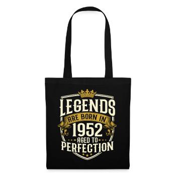 Né en 1952 Legends Cadeau d’anniversaire - Sac en tissu - noir - Devant