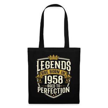 Né en 1958 Legends Cadeau d’anniversaire - Sac en tissu - noir - Devant