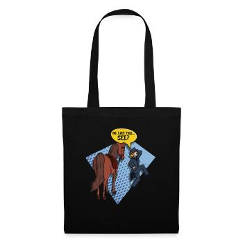 Siège de selle équitation anglaise cavalier cheval sport équestre - Sac en tissu - noir - Devant