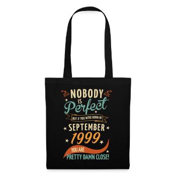 Personne n’est parfait né en septembre 1999 - Sac en tissu - noir - Devant