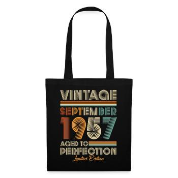 Vintage Aged To Perfection September 1957 - Tote Bag - black - Front