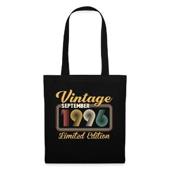 Vintage September 1996 Limited Edition Birthday - Stoffbeutel - Schwarz - Vorne