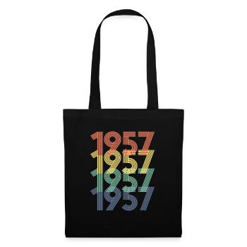 Cool Retro 1957, 65 Years Old, 65th Birthday Gift - Tote Bag - black - Front