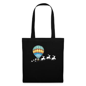 Ballon Père Noël Traîneau de Noël - Drôle - Sac en tissu - noir - Devant