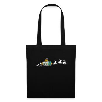 Traîneau de Noël sous-marin Père Noël - Drôle - Sac en tissu - noir - Devant