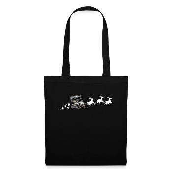 Golf Cart Santa Christmas Sleigh - Funny Golf - Tote Bag - black - Front