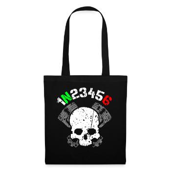 1N23456Tote Head Piston Cylinder - Tote Bag - black - Front