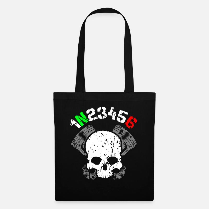 1N23456Tote Head Piston Cylinder - Tote Bag - black