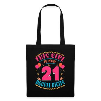 This Girl Is Now 21 | Cupcake Themed - Tote Bag - black - Front