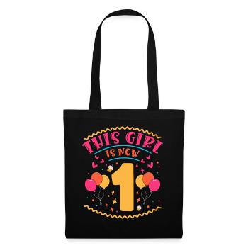 Cette fille est maintenant 1 | Thème Cupcake - Sac en tissu - noir - Devant