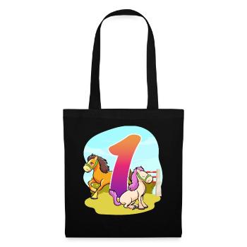 1st Birthday Riding Horse-themed One Party - Tote Bag - black - Front