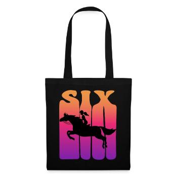 Girl rider, I am 6 years old, 6. - Tote Bag - black - Front