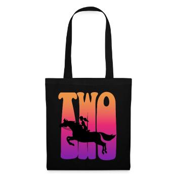 Girl riding, I am 2 years old, children 2. - Tote Bag - black - Front