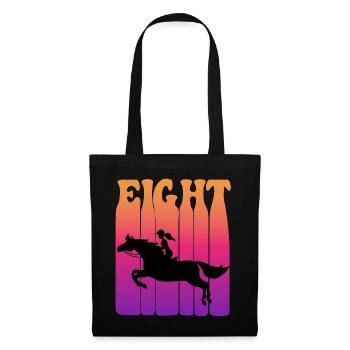 Girl riding, I am 8 years old, children 8. - Tote Bag - black - Front