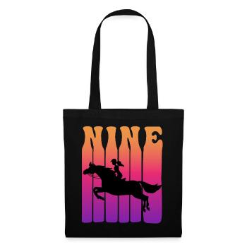Girl riding, I am 9 years old, children 9. - Tote Bag - black - Front
