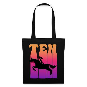Girl riding, I am 10 years old, children 10. - Tote Bag - black - Front