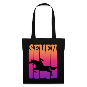 Girl riding, I am 7 years old, children 7. - Tote Bag - black - Front