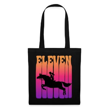 Girl riding, I am 11 years old, children 11. - Tote Bag - black - Front