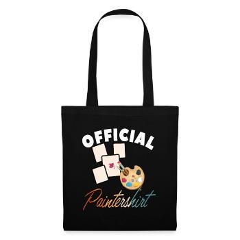 Official Paintershirt für Künstler - Stoffbeutel - Schwarz - Vorne