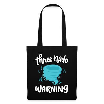 Avertissement de trois cyclones 3e anniversaire | Tornade - Sac en tissu - noir - Devant