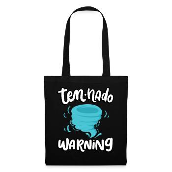 Ten-nado Warning 10th Birthday | Tornade - Sac en tissu - noir - Devant