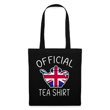 Offizielles Teehemd | Britischer Tee | Lustiges - Stoffbeutel - Schwarz - Vorne